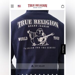 True religion navy zip up